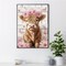 Highland Cow Diamond Art Kits for Adults – Cute Pink Cow 5D Round Full Drill Diamond Painting Kit for Beginners, DIY Gem Art Craft for Home Wall Decor, 12x16 Inch